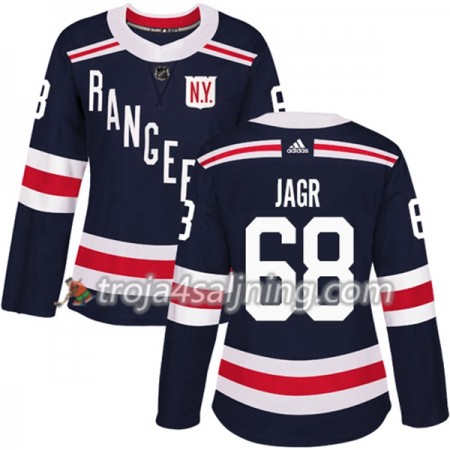 New York Rangers tröja Jaromir Jagr 68 Adidas 2017-2018 Marinblå 2018 Winter Classic Authentic - Dame NHL Tröjor